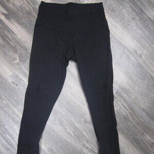 Athleta Black Detail Leggings with Pockets